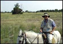 Ben on horseback safari